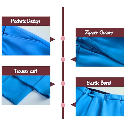 Tuxedo for Men Slim Fit 2 Pieces Suit Blazer Stripe Peaked Lapel Pants Wedding Prom Business Banquet Performance3