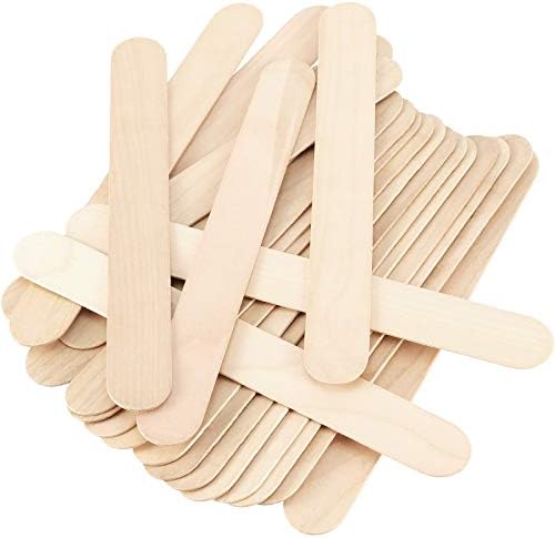 KOHAND 400 PCS 7.9 Inches 200mm Natural Wooden Craft Sticks, Wood Ice Cream Sticks Disposable Tongue Depressors for DIY Arts and Crafts