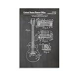 E-Gitarre, Patent-Instrumenten-Poster, 