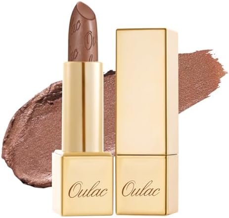 OULAC Metallic Shine Glitter Lipstick, Purple High Impact Lipcolor, Lightweight Soft and Ultra Hydrating, Long Lasting, Vegan & Cruelty-Free, Full-Coverage Lip Color 4.3 g/0.15 oz Love Particle(03)
