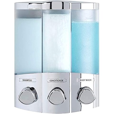 Aviva Trio Soap Shampoo Dispenser Satin/Silver Finish Cover