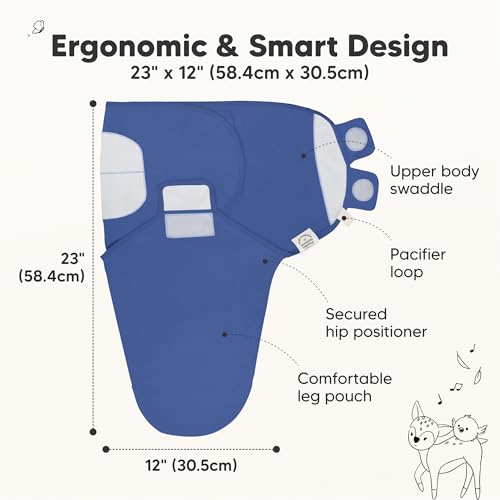 Image of 3-Pack Organic Baby Swaddle Sleep Sacks - Swaddles for Newborns, Infant 0-3 Months, Baby Girls, Boys, Soft & Snug Newborn Sleep Sack, Nursery Swaddling Blankets (Frost, OS)