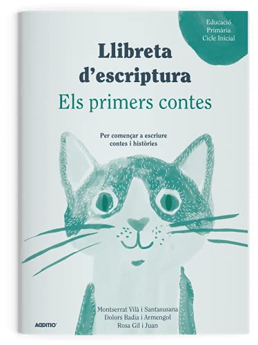 ADDITIO - Libreta de Escritura, 1er Ciclo Primaria | Tamaño 19,5 x 28,5 cm. | Papel ecológico | Cubierta color verde | Catalán |