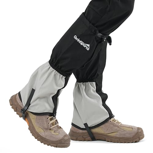 HiGaits Leg Gaiters for Men and Women Waterproof Adjustable Gators for Hiking Boots in Climbing Hunting Trekking & Fishing Snow Gaiters (Green L)