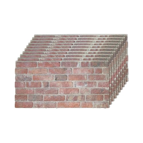 IZODEKOR 10 Panel Brick Effect 3D Wall Panels