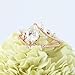 SILVERIST 3 Ct Pear Cut Diamond Dainty Nature Inspire Bridal Wedding Band Leaf Vine Tree Branches Engagement Ring Set 14K Rose Gold Plated 925 Sterling Silver Handmade Stacking Anniversary Band Set