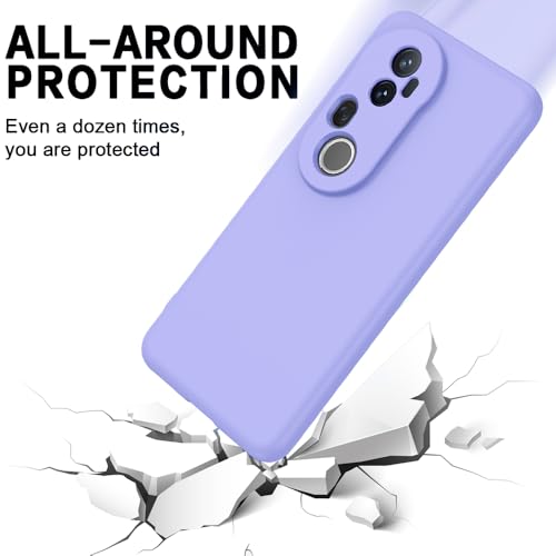 Image of Casotec Back Cover for Vivo T4 Ultra 5G | Full Camera Protection | Premium Liquid Silicon Case | Flexible Bumper Case for Vivo T4 Ultra 5G (Purple)
