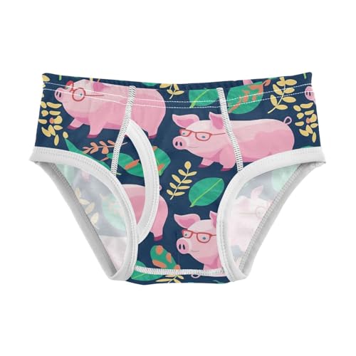 Wusikd Cartoon Pigs Boys' Underwear Cotton Pink Boys Briefs Soft Toddler Underwear 2T