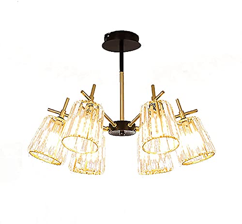 Lustre plafonnier cristal E27 pour luminaire de plafond salon