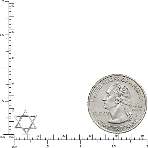 925 Sterling Silver Star of David Stud Earrings, Nickle-Free Hypoallergenic for Sensitive Skin, Rhodium Ocean Tropical Jewish Jewelry, Gift Box Included3