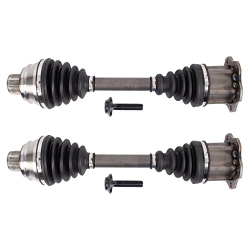 Image of TRQ Front Driver and Passenger Side CV Axle Assembly Set 2 Piece Compatible with 2010-2016 Audi S4 2013-2016 A4 2013-2017 S5 2010-2014 A5 2013-2015 RS5