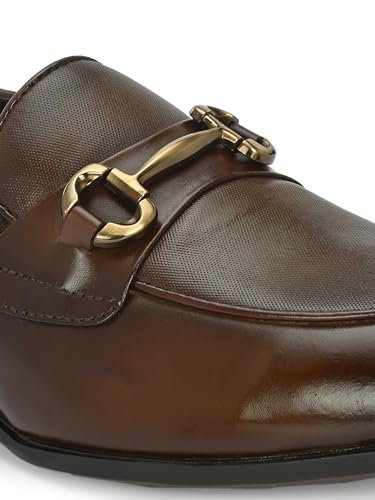Image of egoss Genuine Leather Loafer Formal Shoes for Men-22601