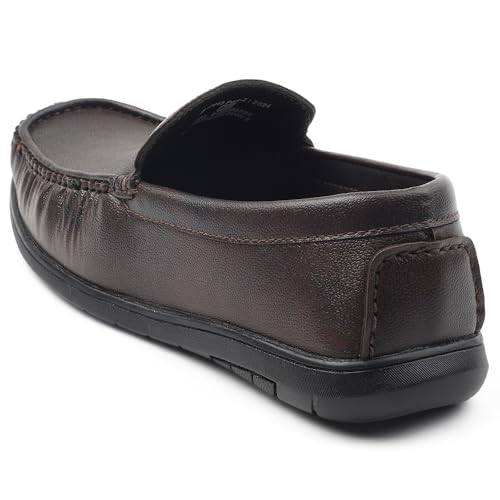 Image of Liberty Fortune CLASSIK-1E Loafer Shoes for Men - Brown, Black, Non-Lacing Casual Formal Slip-On Loafers Stylish Shoes Ideal for Office, Party, Wedding, Kurta - Comfortable Lightweight