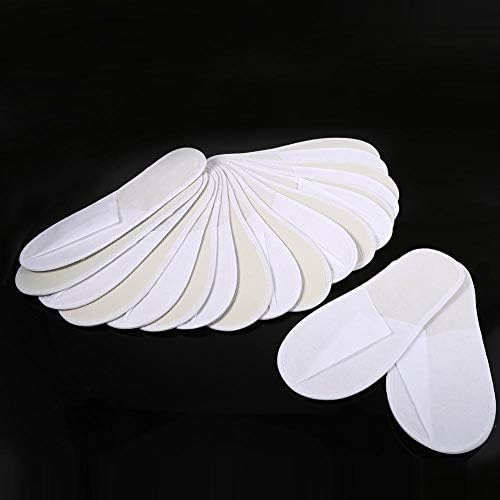 10-Pair Disposable Guest Slippers Travel Hotel Slippers SPA Shoes Comfortable for Men Women Kids Home Spa Guest Nail Salon Use White