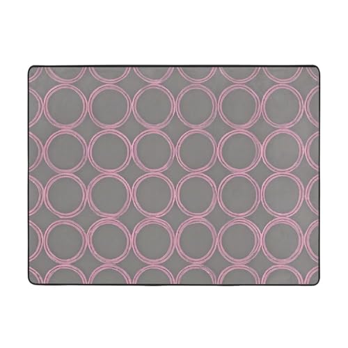 Tapis d'intérieur moderne motif quadrilobe gris de qualité - 2