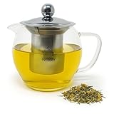 Design infuseur : dispose d'un infuseur amovible en acier inoxydable qui permet d'infusion facile des thés en vrac tout en empêchant les feuilles de s'échapper