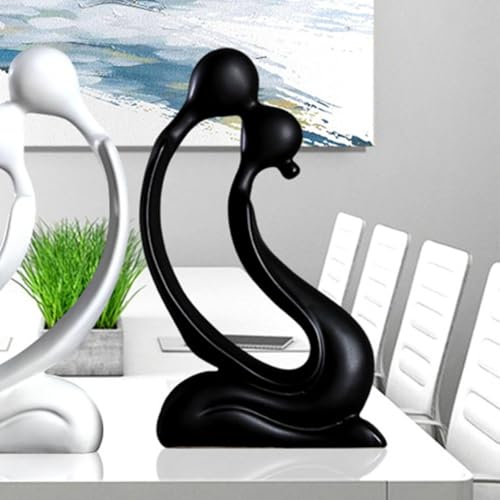 Figurine en céramique abstraite amoureux symbole union éternelle