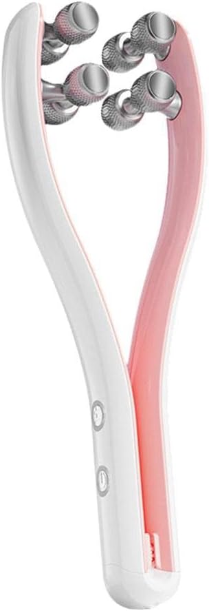 EMS Face Massager Roller Y Shape Face Lifting Device V Face Double Chin Remover Face Care Skin Care Tools(Pink) Easy Install