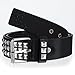 Xinjoduz 1 PCS Studded Belt, Black Goth Belts for Women Y2K Belts with Bright Metal Pyramid Fashion Punk Rock Gothic Belt Accessories for Men Jeans Dress Pants (Black)