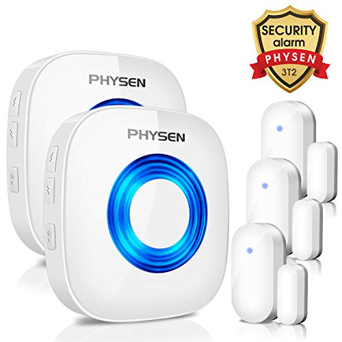 PHYSEN Wireless Door/Window Sensor Chime kit with 3 Magnetic Door Sensors and 2