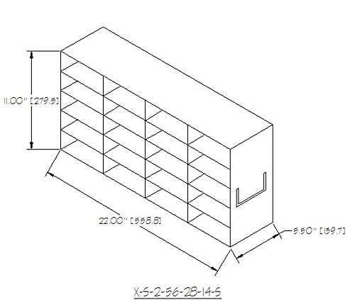 Laboratory Freezer Rack for 2\" high Boxes