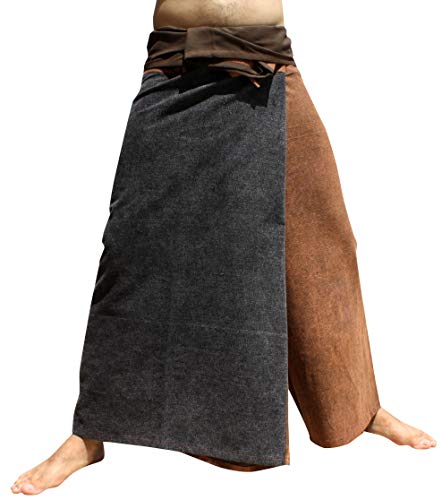 Medievil Stonewashed Cotton Samurai Wrap Waist Pants