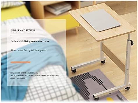 Extendable Rolling Mobility Table Over Bed,Overbed Table Wheels Bedside Desk C-Shaped Base Laptop Desk Home Office Lazy Bedside Table Mobile Lap Table, Mobile Laptop Computer Stand