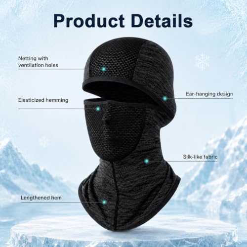 Image of PROBEROS Balaclava for Men Face Mask Sun UV Protection Breathable Full Head Mask for Men Women Skiing Cycling