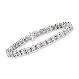 ross simons 2 00 ct t w diamond cluster tennis bracelet in sterling silver 7 inches