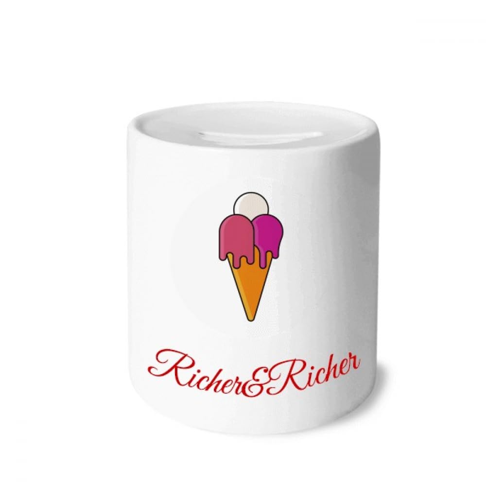 Tirelire blanche rouge Sweet Ice C avec motif Rich and Rich Bank design