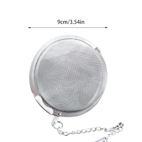 Eletree Stainless Steel Tea Ball Infuser – Mesh Tea Strainer Filter for Loose Leaf Tea, Herbs & Spices – 3 Sizes, Set of 2 Big