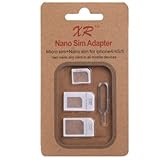  Adaptador 4 en 1 Nano SIM A SIM, Nano SIM a Micro SIM, Micro SIM a SIM + Herramienta Llave Extraccion SIM/MICRO SIM Para iPhone, iPad, iPad Mini UNIVERSAL Color BLANCO