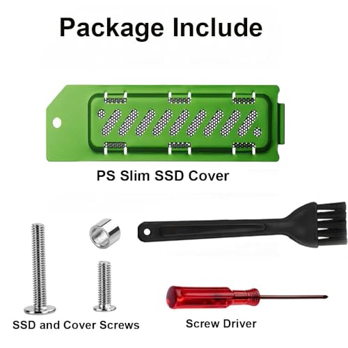 Image of PSS Heatsink Cover for PS5 Slim / Ps5 Pro Metal Heat Dissipation Solution of PS5 Slim M.2 SSD Expansion Slot, Fit for PS5 Slim and Pro SSD Cooling and Dust Proof Kit (Not fit for PS5 Regular)