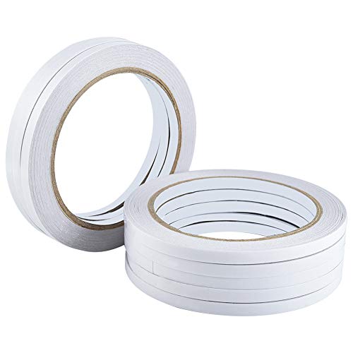 Jalan 8 Rollos Cinta de Doble Cara, Banda de Papel autoadhesiva para Scrapbooking y decoración, Manualidades de Bricolaje - 20 Metros por Rollo (Ancho: 6 mm)