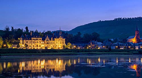 wffmx Puzzle 300 pièces en bois classique 3D - Thème : Allemagne - Rivières et châteaux - Jeu éducatif pour enfants - 40 x 28 cm Cover