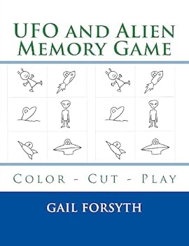 Paperback UFO and Alien Memory Game: Color - Cut - Play Book