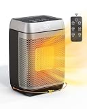 AORESAC Space Heaters for Indoor Use, 1500W Oscillating Portable Heater w/ Remote, LED Display, ECO