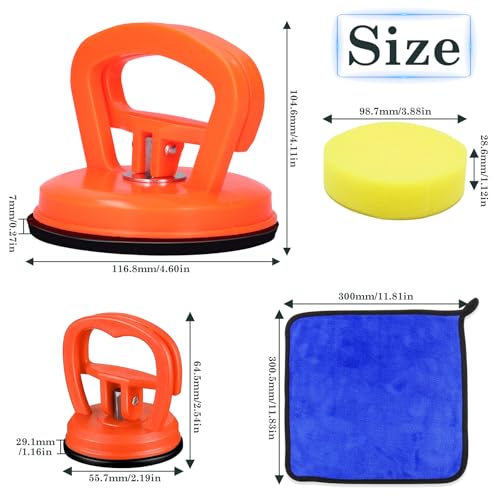 Image of Qidoe Dent Puller,3-Pack Car Dent Puller Dent Removal Kit Suction Cup Powerful dent Puller Remover and Dent Repair Puller for Car Body Repair,Screen,Glass, Objects Moving（Orange