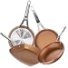 San Ignacio Set 4 padelle Ø20 Ø24 Ø28 e padella grill 28 x 28 cm, alluminio forgiato, induzione