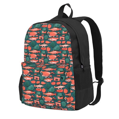 Sac à dos de randonnée saumon imperméable grand format pour le camping