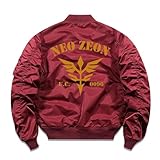 [ミスア] 機動戦士ガンダム パーカー コート 長袖 UCユニコーン ネオ・ジオンU.C.0096 ジップパーカー ボンバージャケットMA1 防水 ジャケット メンズ アウター コスプレ衣装 上着 ファッション プレゼント 男女兼用 (紺,2XL/厚) [並行輸入品]