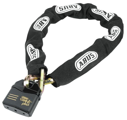 ABUS Schloss-Ketten-Kombi GRANIT™ Power Chain 37RK/80 14KS Black Loop – Kettenschloss für Motorräder und Bootstrailer – ABUS Sicherheitslevel 20