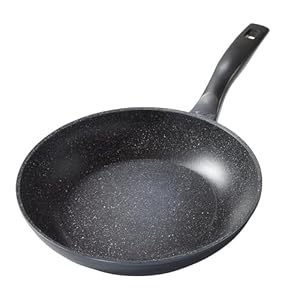 STONELINE Made in Germany Bratpfanne 24cm, antihaft beschichtete Pfanne mit echten Steinpartikeln, alle Herdarten inkl. Induktion, Fett oder Öl freies Braten