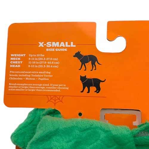 Disfraz de perro T-Rex verde XS miniatura 5