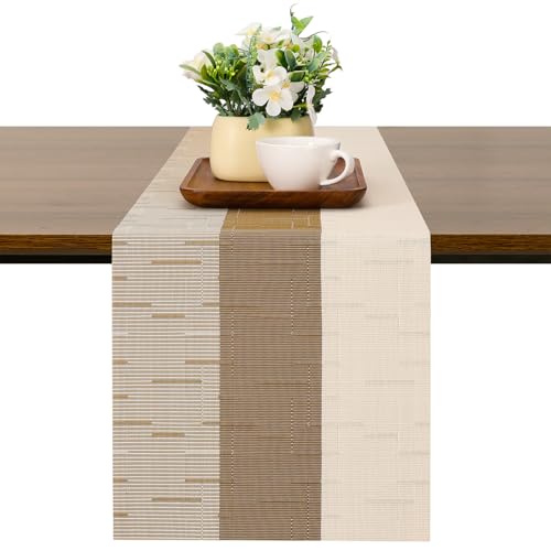 Chitomars Tischläufer Modern Abwaschbar Outdoor Hitzebeständig PVC Tischläufer für Häuser...