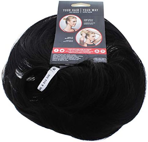 Style-a-Do/Mini-Do Duo Pack Color R2 EBONY - Hairdo Set of 2 Hair Wraps Tru2Life Heat Friendly Synthetic Formal Updo Bun Hairpiece