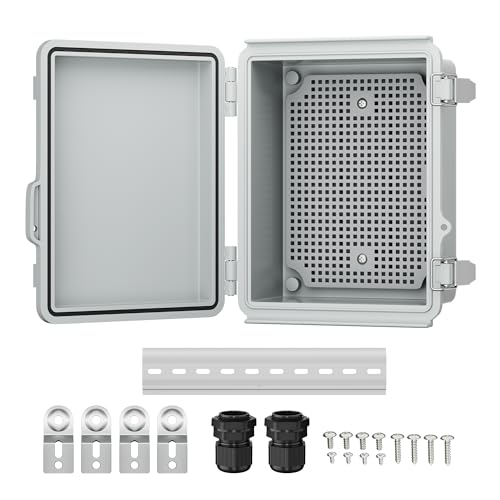 Joinfworld Outdoor Electrical Box Waterproof Junction Box Plastic Outdoor Weatherproof Electrical Enclosure Box Outside 8.7x6.7x4.3 by Joinfworld - Used condition - US$22.35