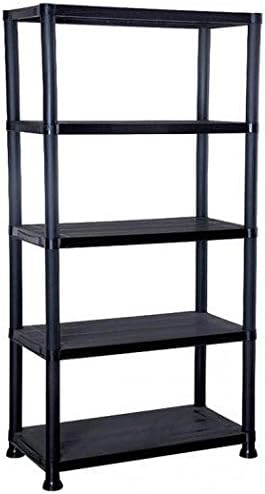 5 TIER PLASTIC RACK SHELF SHELVING RACKING SHELVES STORAG (1)