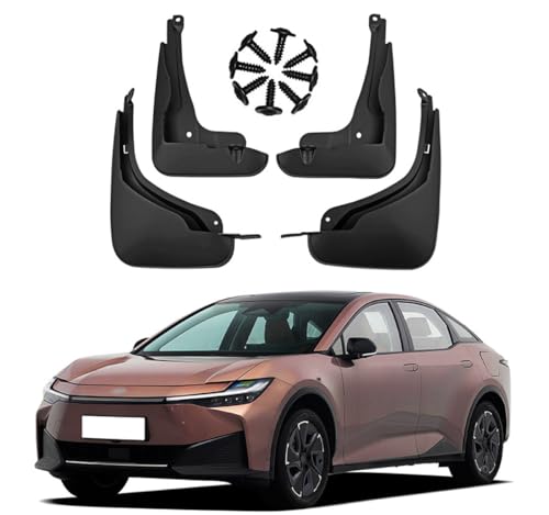 Image of Mud Flaps Mud Guards Fit for 2023-2024 Toyota BZ3, Front & Rear Mud Splash Guards Accessories - 4 Pc, Black