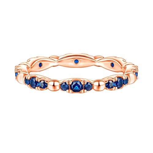 Bague en argent 925 avec zirconium bleu rond au style prestigieux